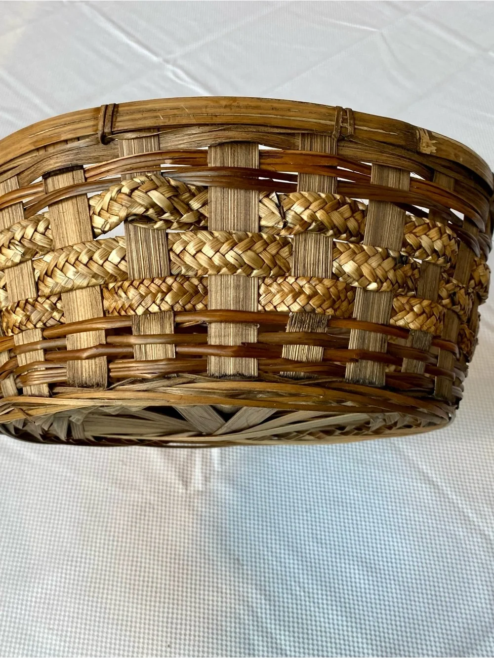 Handwoven Natural Wicker Basket - Brown